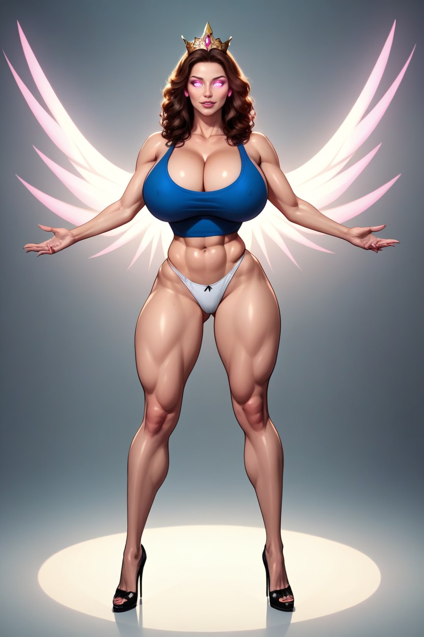 Seductive Slutty Body, Fit, Permed Hair MILF AI Porn