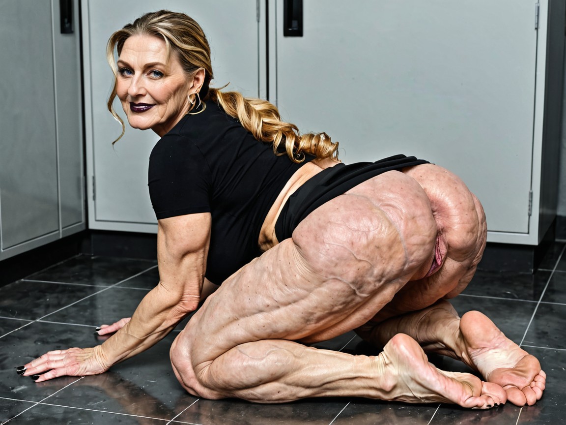 Permed Hair, Full Body, Side View MILF AI Porn