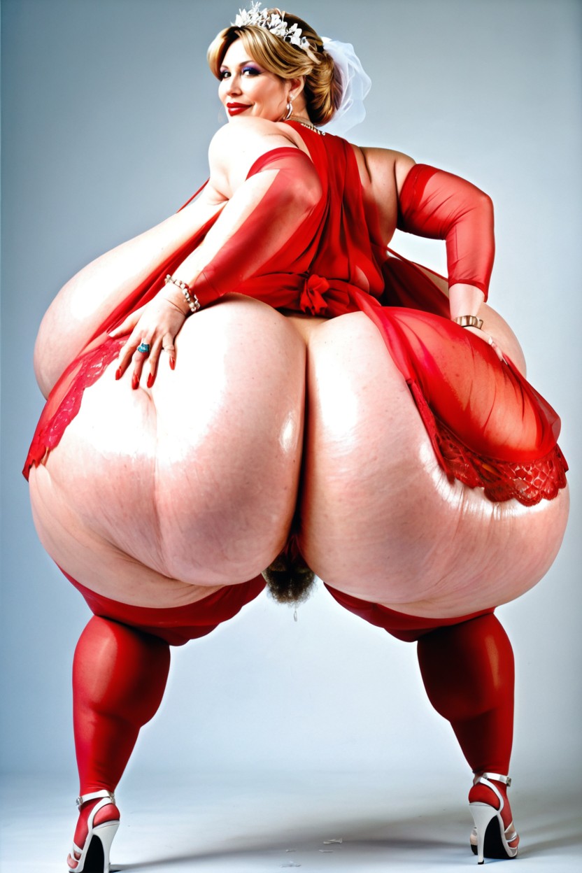 Ass Wider Than The Shoulders, Totally Insanely Absurdly Gigantic Colossal Breasts, Necklace MILF AI Porn