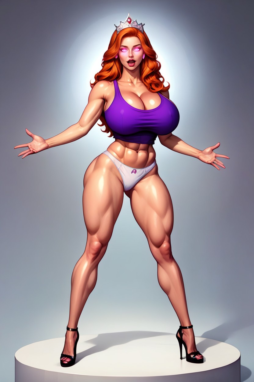 Ultra Sharp Resolution, Glowing Eyes, Corrupted Into An Evil Slutmom Queen MILF AI Porn