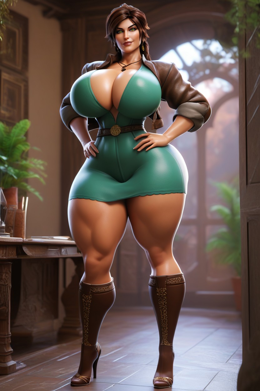 Hands On Hips, Abs, Nighttime MILF AI Porn