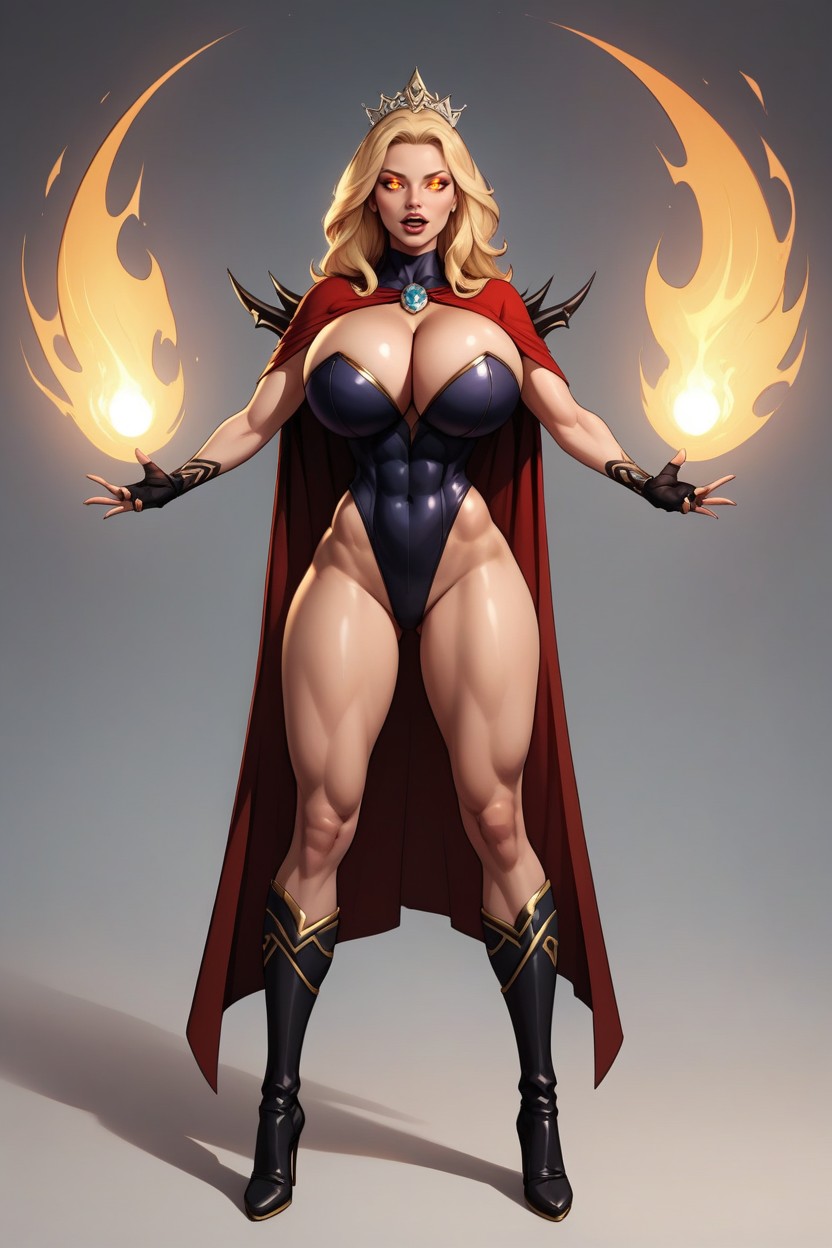 Arms Spread, Unmasked, Legs Apart MILF AI Porn