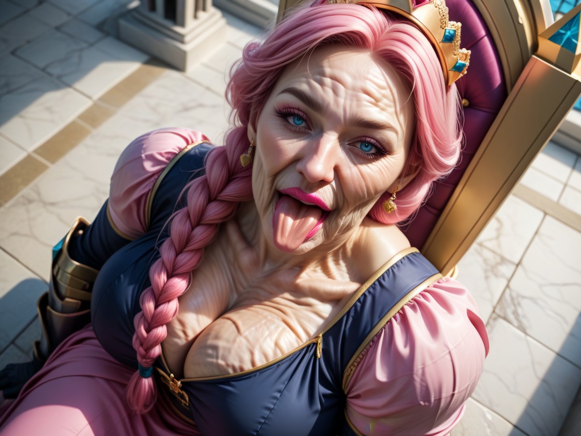 Long Length, Braided, Sitting Down MILF AI Porn