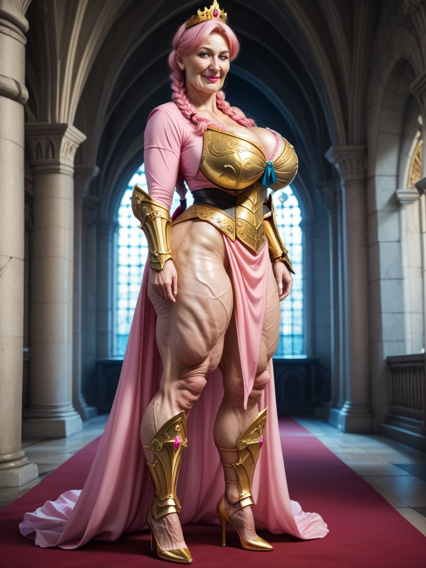 Thigh, Side View, Armor MILF AI Porn