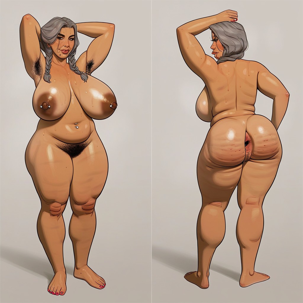 Front View Showing Tits, Very Sexy Voluptuous Female, Women Standing MILF AI Porn