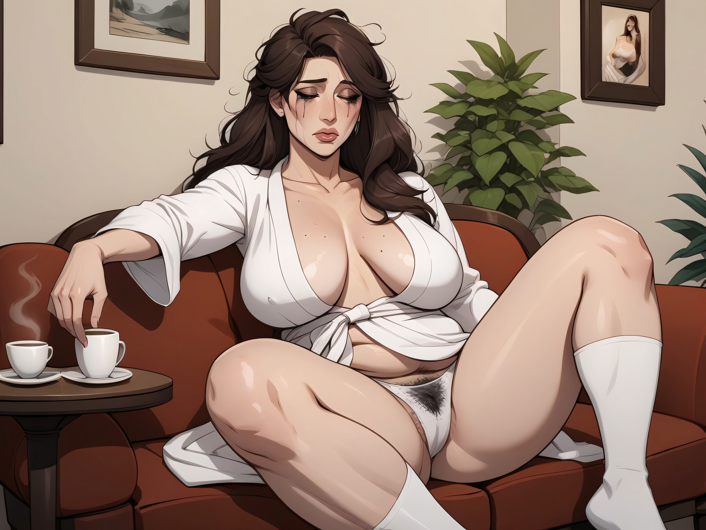 Bangs, Roman Nose, Small Ass MILF AI Porn