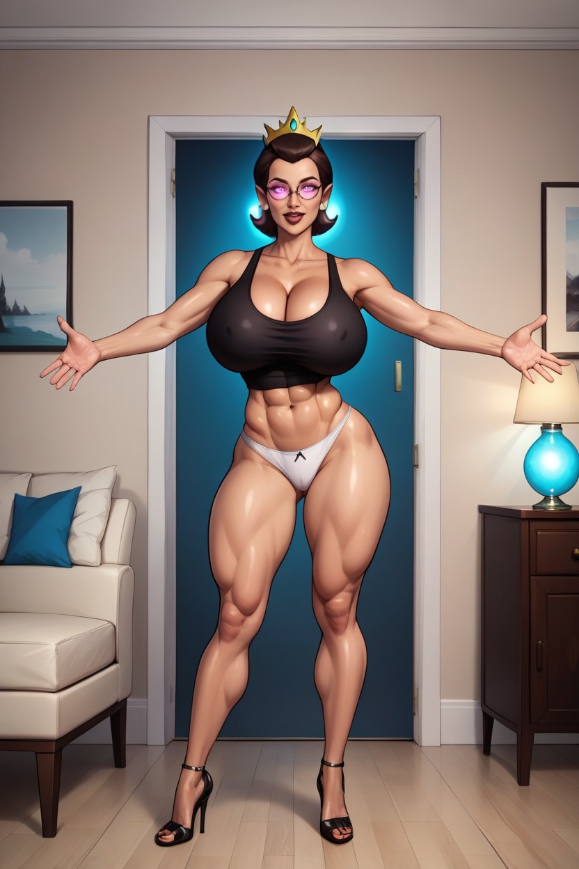 Mouth Open, Sharp Resolution, Full Body Front View MILF AI Porn