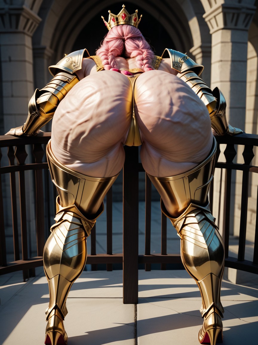 Inside Castle, Ass Up, Fully Dressed MILF AI Porn
