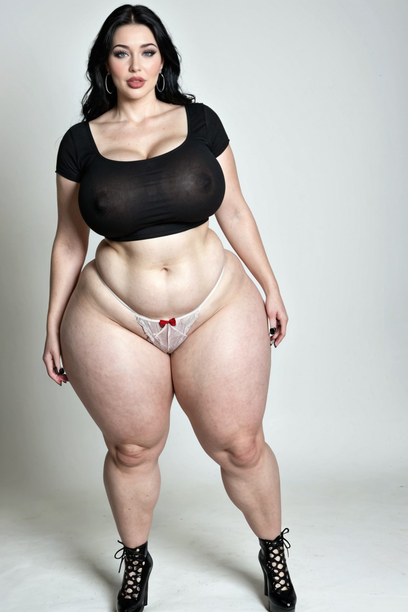 Round Face, Fat Face, Full Body MILF AI Porn