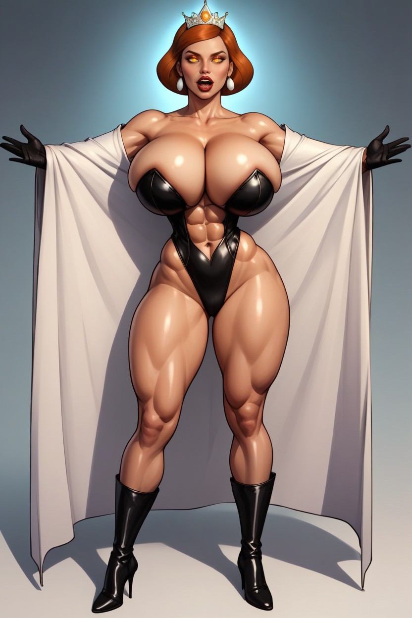 Diadem, Pixie Cut, Very Lusty Evil Expression MILF AI Porn