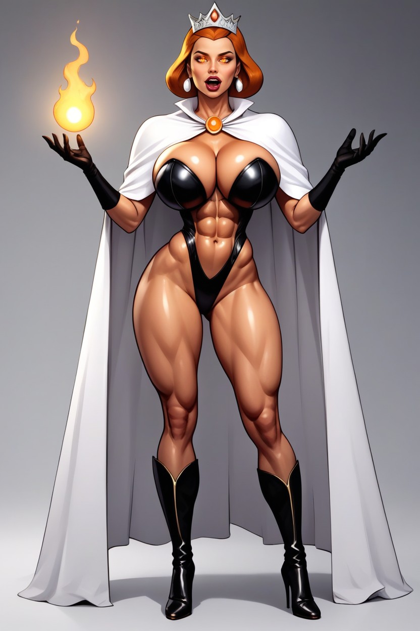 Ultra Sharp Resolution, Glowing Eyes, Bobcut MILF AI Porn