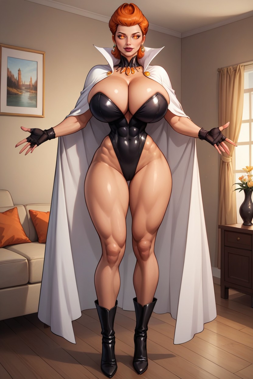 Arms Spread, Seductive Slutty Body, Lots Of Cleavage MILF AI Porn