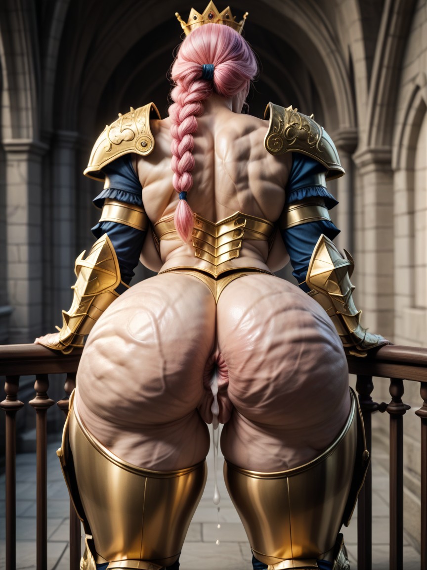Extreme Wrinkled Body, Inside Castle, Solo MILF AI Porn