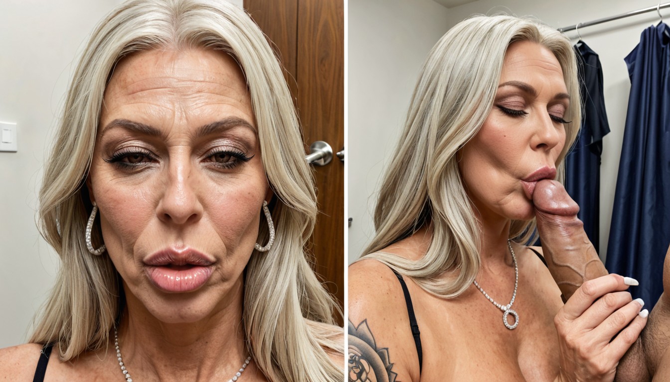 Deepthroat, Small Breasts, Not Tanned MILF AI Porn
