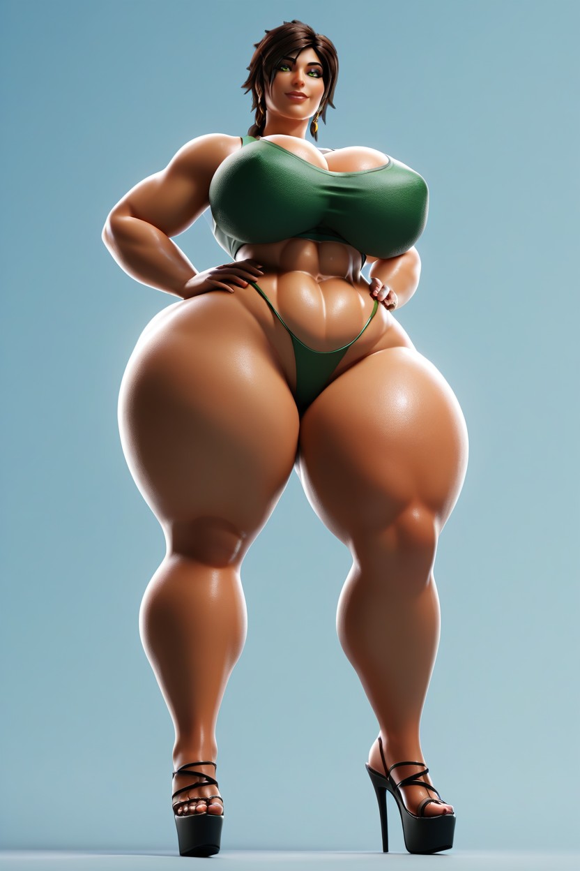 Full Body, Very Curvy, Very Tall Woman MILF AI Porn