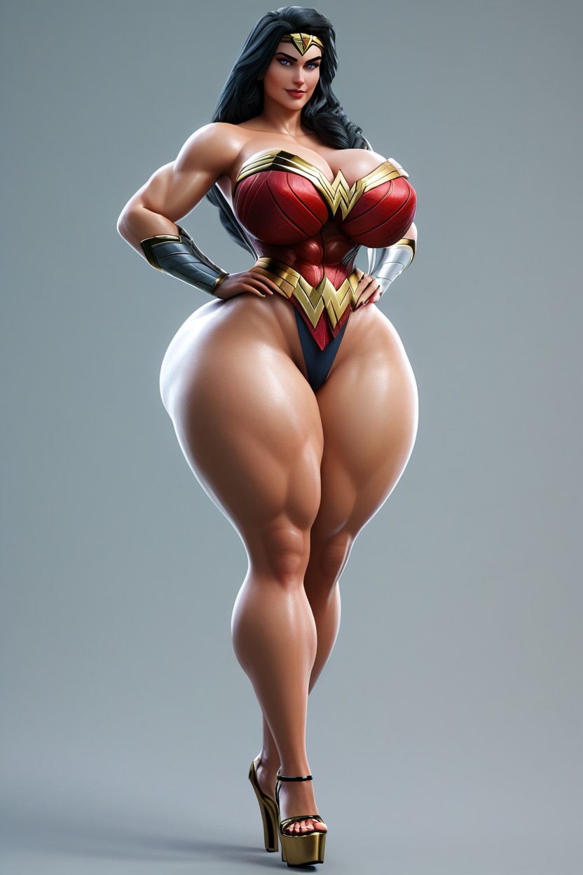 Ginormous Ass, Very Tall Woman, Enormous Ass MILF AI Porn