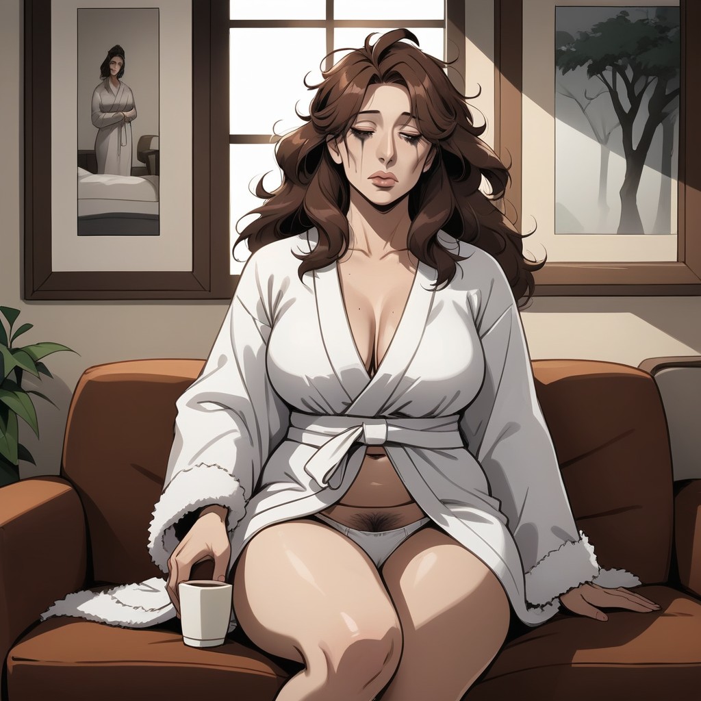 + Milf, Toffee Brown Hair, Large Hair Volume MILF AI Porn