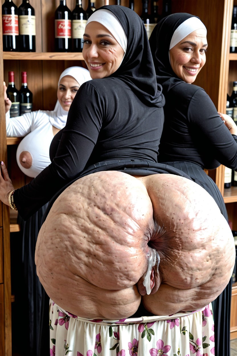 Colossal Ass, Cellulite Ass, Large Nose MILF AI Porn