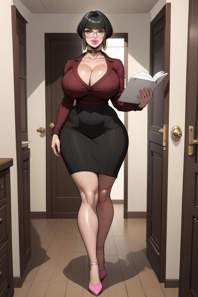 Gigantic Perfect Boobs, One View, Smirk MILF AI Porn