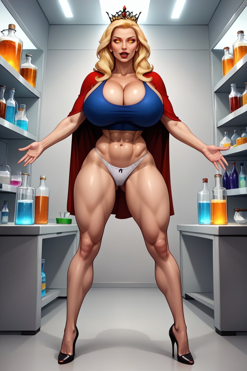 Horny, Corrupted Into An Evil Slutmom Queen, Lots Of Skin Showing MILF AI Porn