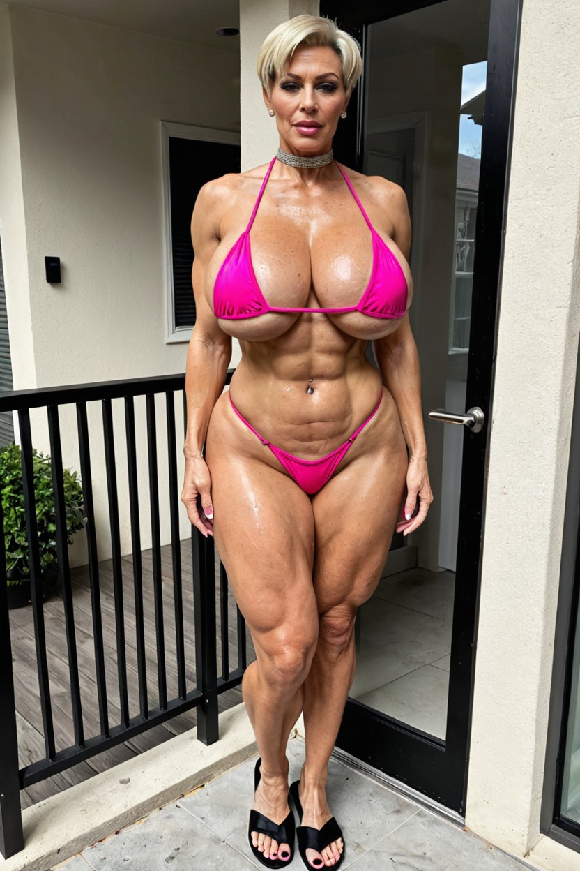 Bimbo, Bimbo Make Up, Curvy MILF AI Porn