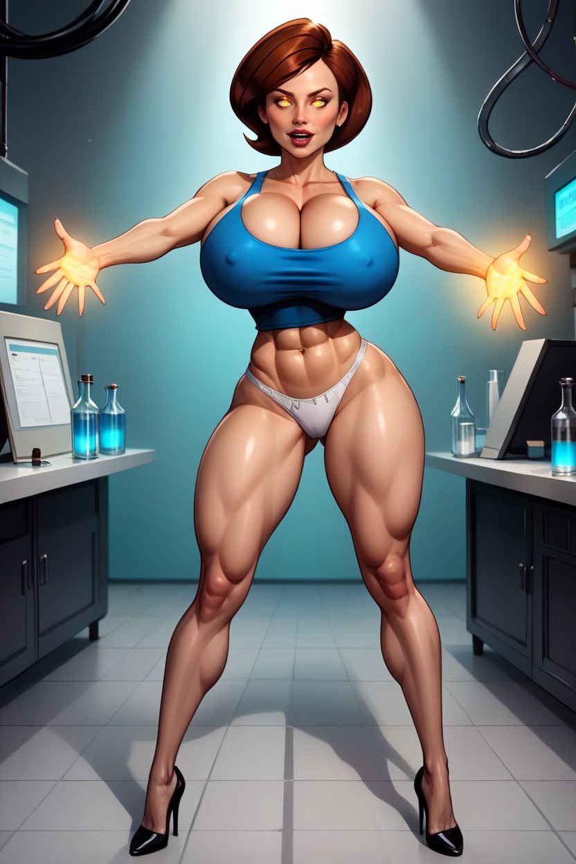 Lots Of Skin Showing, Fully Detailed Body, Facing Viewer Straight With Legs Apart MILF AI Porn