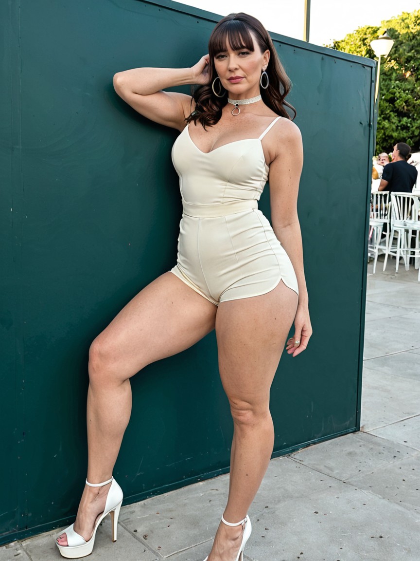 Feminine, Saggy Ass, Long Puppy Eyeliner MILF AI Porn