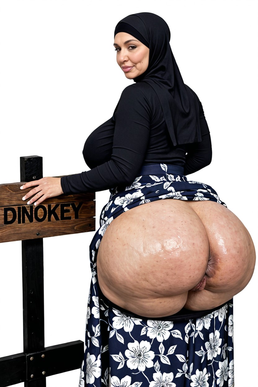 Tired, Ultra Large Anus, Slight Profile View MILF AI Porn