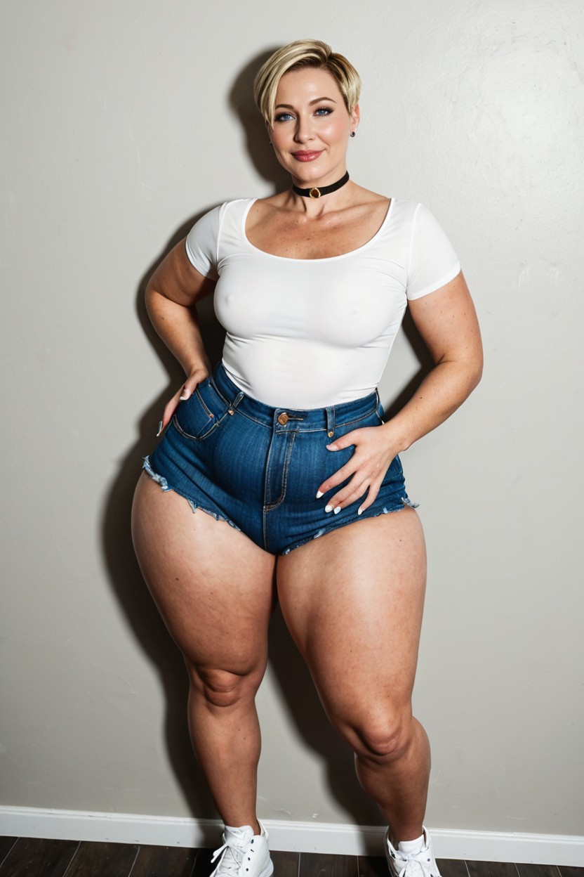 British, Shy, Hyper Thighs MILF AI Porn