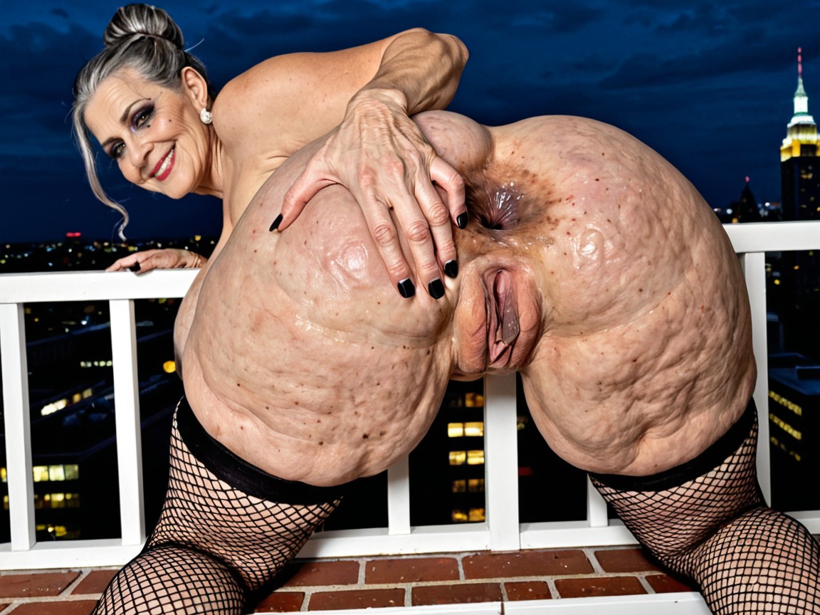 Ano Dilatado, Shaved Pussy, Maquillaje Oscuro Porno MILF IA