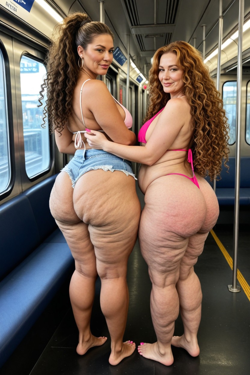 Crossed Arms, Hot Pink Nails, Estación De Metro Porno MILF IA