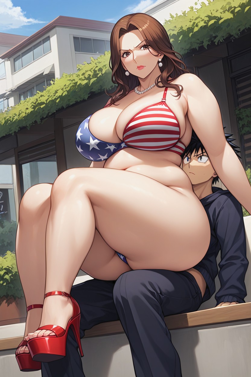 Thick, Medium Breast, Angry MILF AI Porn