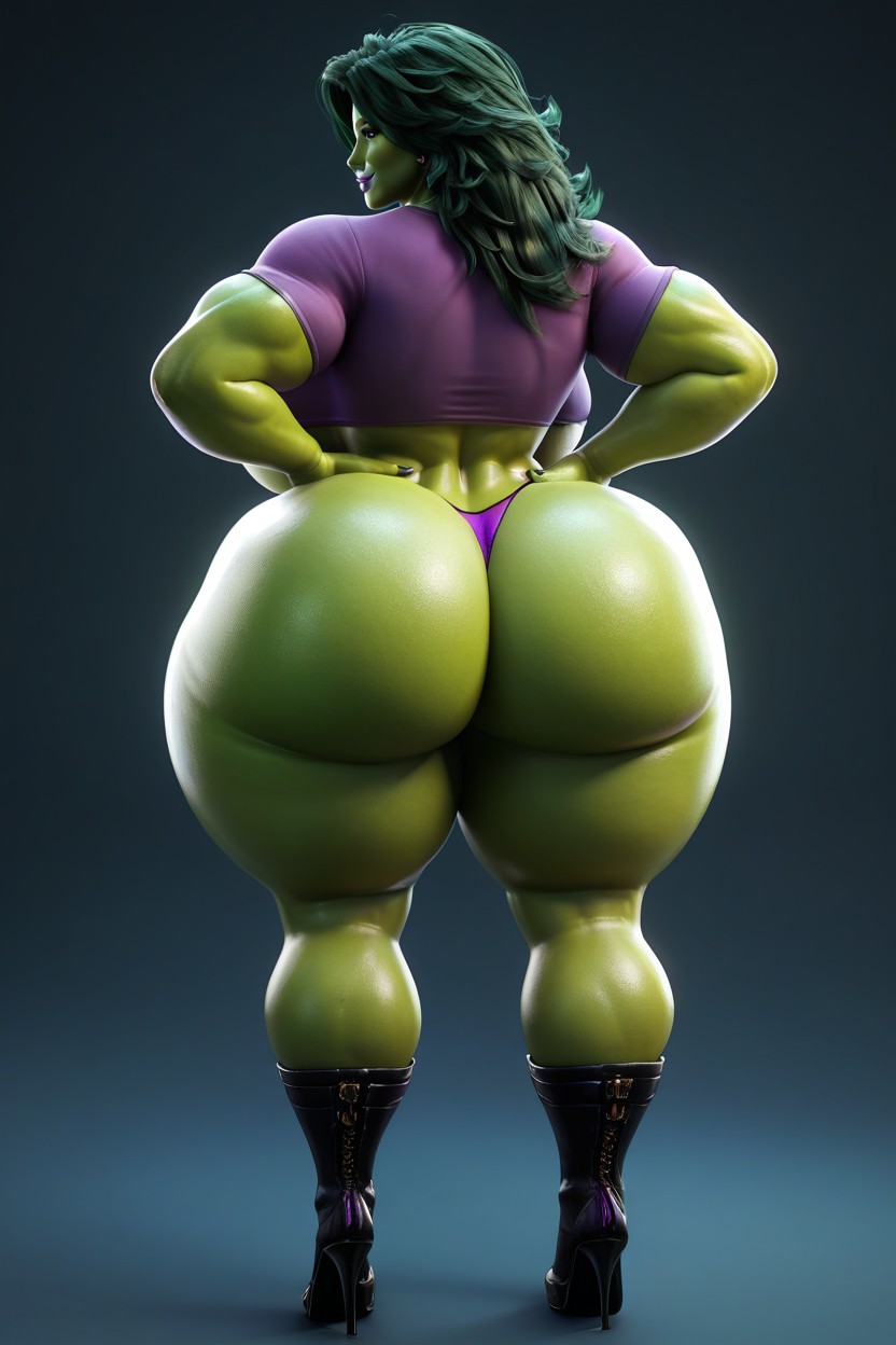 Abs, Big Wide Smile, She-hulk MILF AI Porn