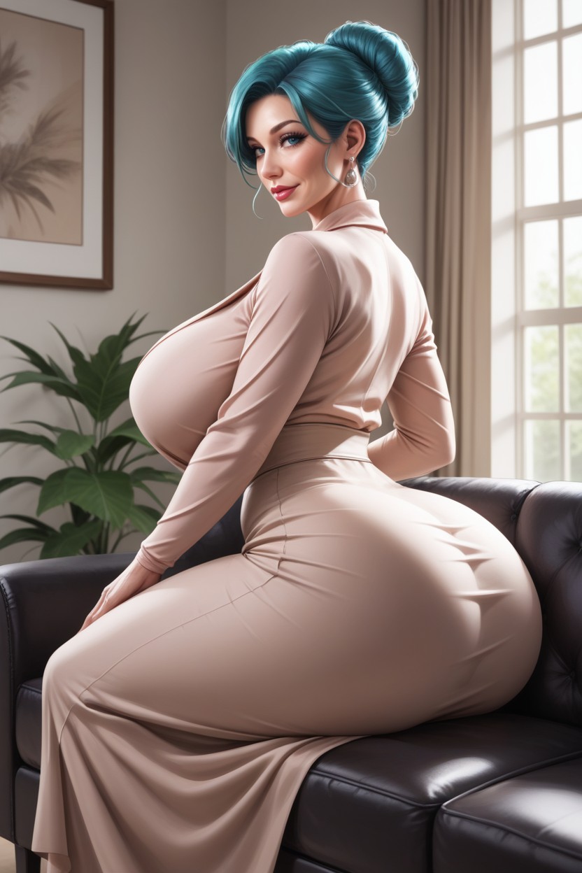 Wide Hips, Thick Thighs, Ass Bigger Than Torso MILF AI Porn