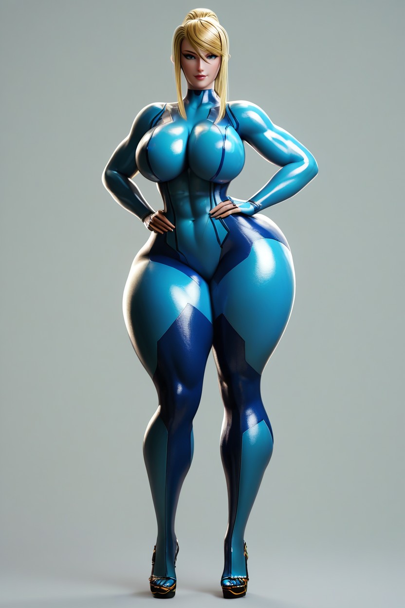 Blonde Hair, Full Body, Enormous Ass MILF AI Porn