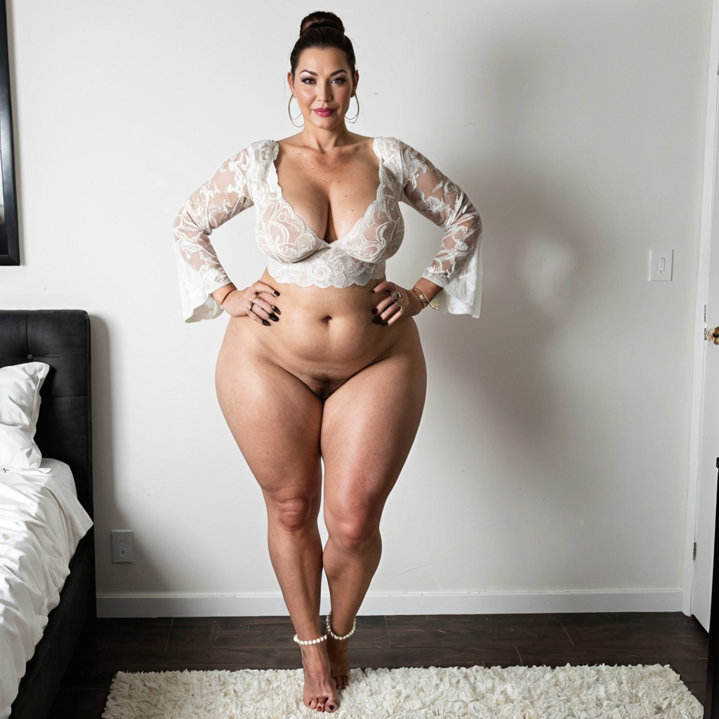 Armpit Hair, Round Face, Bbw MILF AI Porn