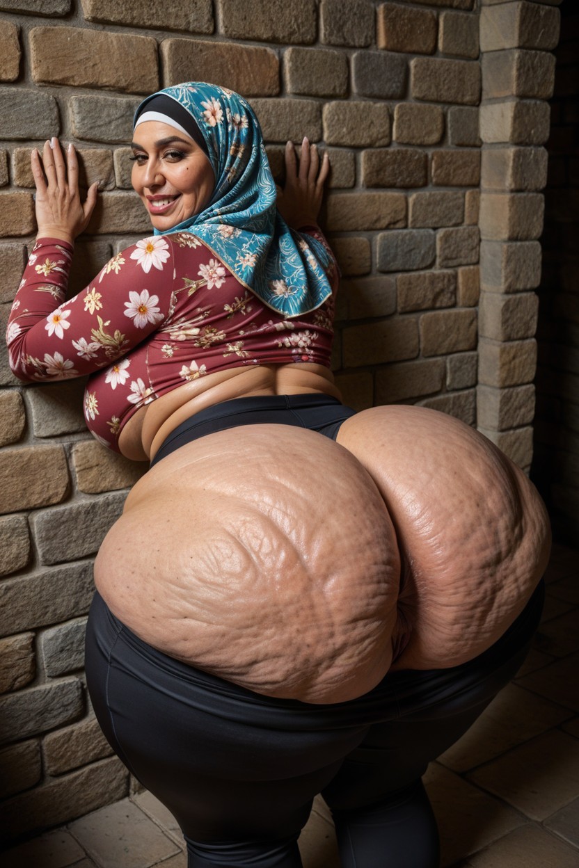 Chunky Milf Body, Thick Calves, Hyper Colossal Ass MILF AI Porn