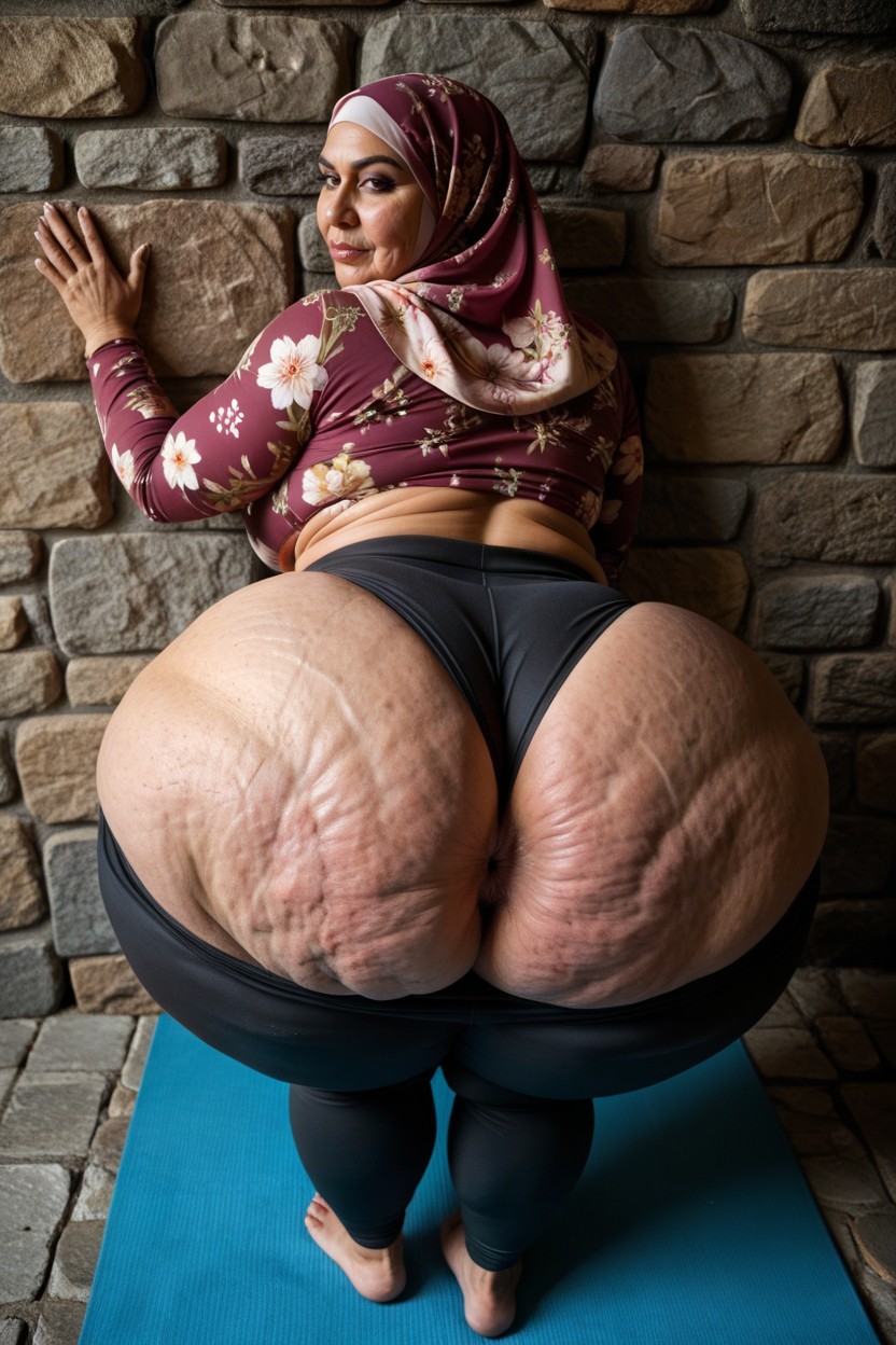 Darker Inner Butt Cheeks, Ugly, Thick Calves MILF AI Porn