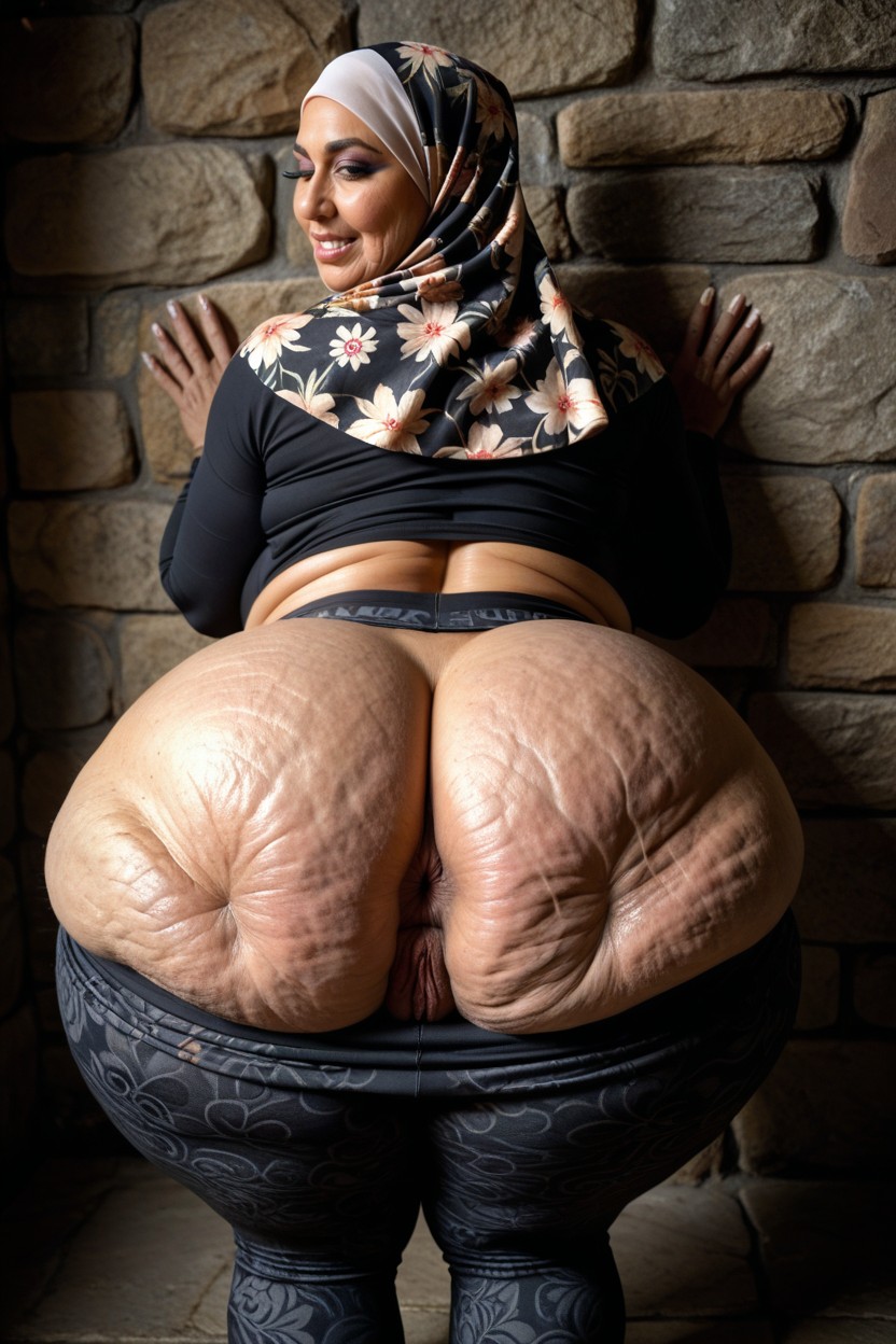 Dwarfed Body, Stranding Straight, Extremely Deep Ass Crack MILF AI Porn