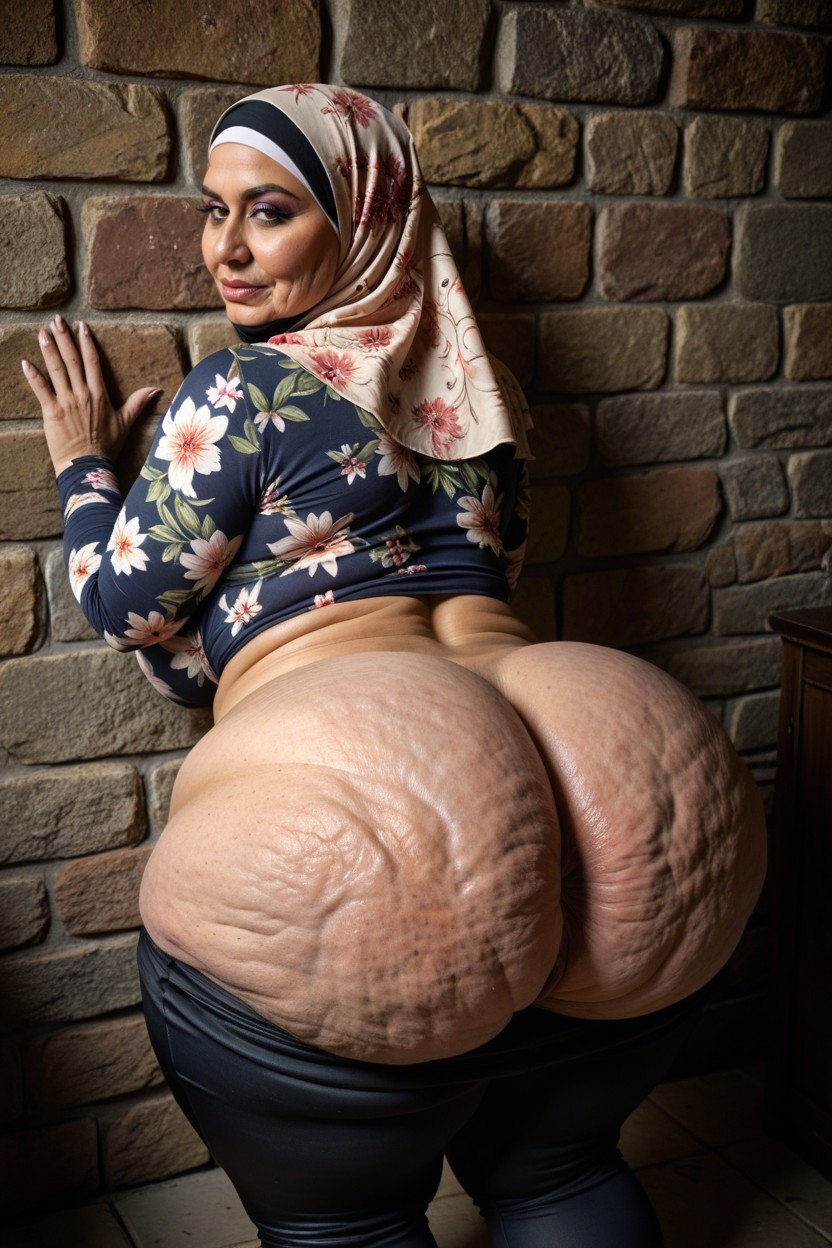 Thick Calves, Stranding Straight, Hyper Round Bubble Ass MILF AI Porn