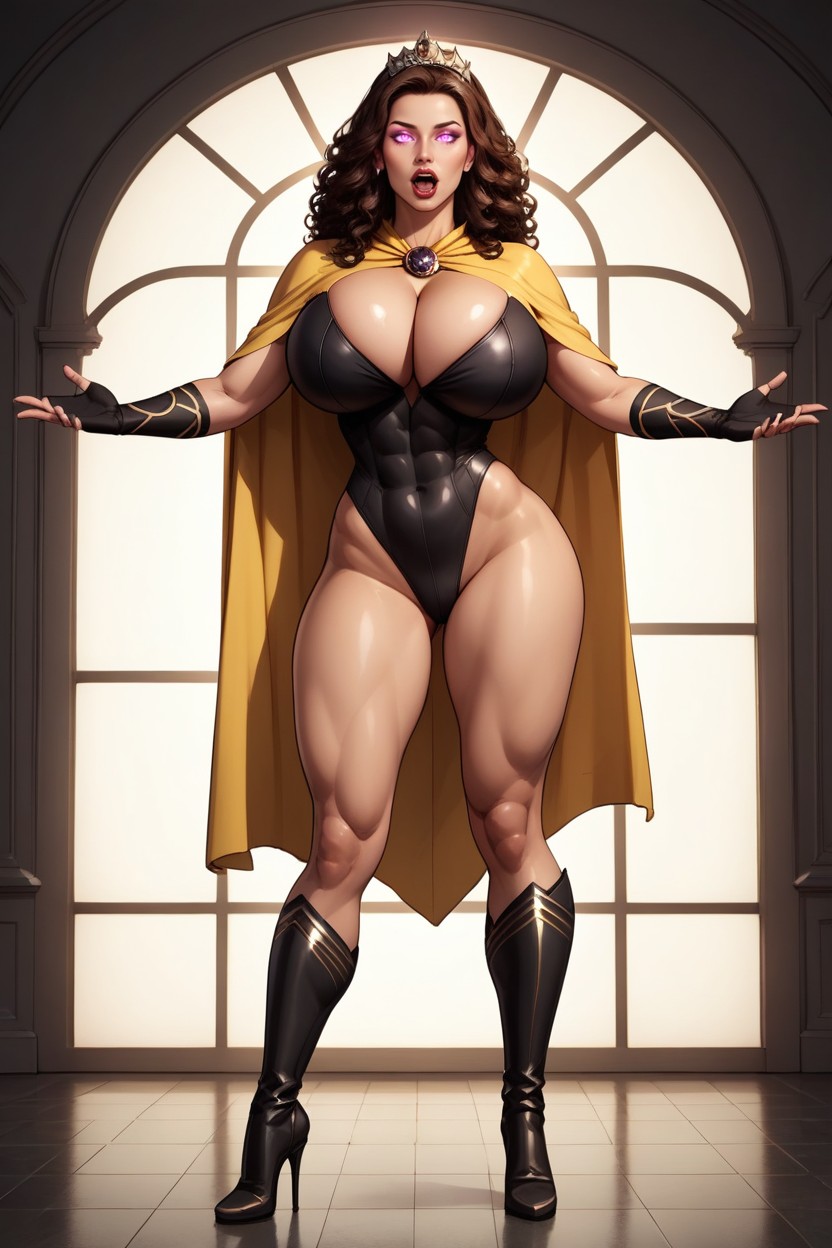 Full Body Shot, Fully Detailed Face, Black Milf MILF AI Porn