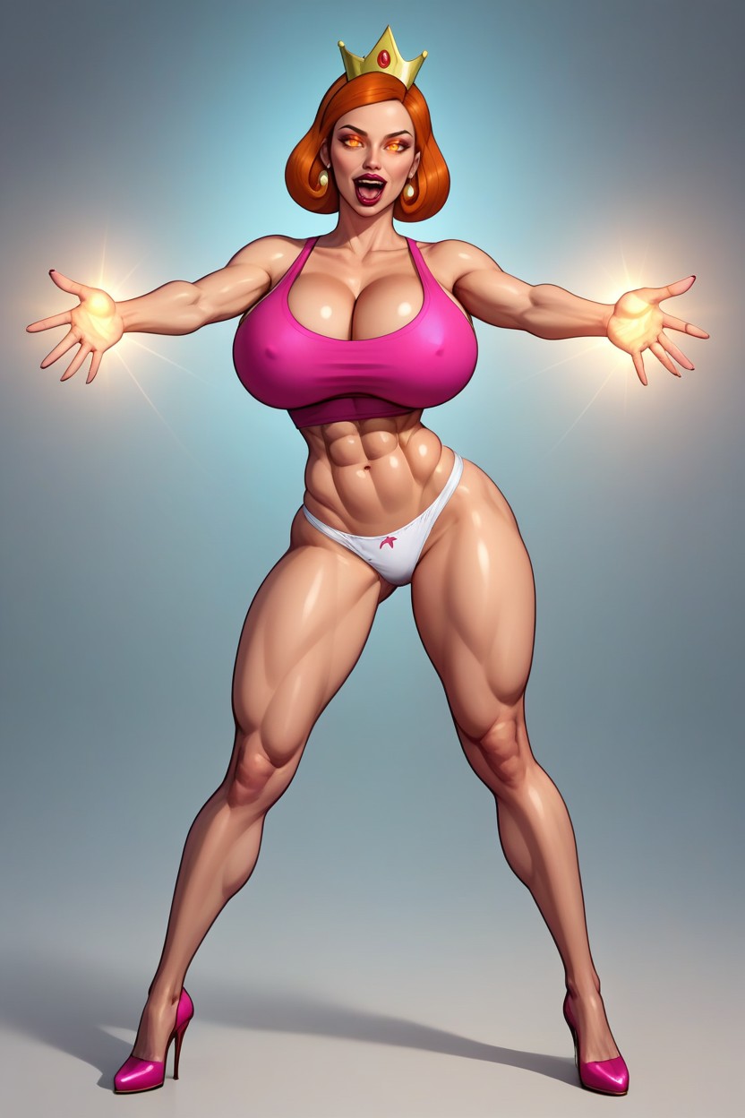 Cleavage, Seductive Slutty Body, Oiled Skin MILF AI Porn