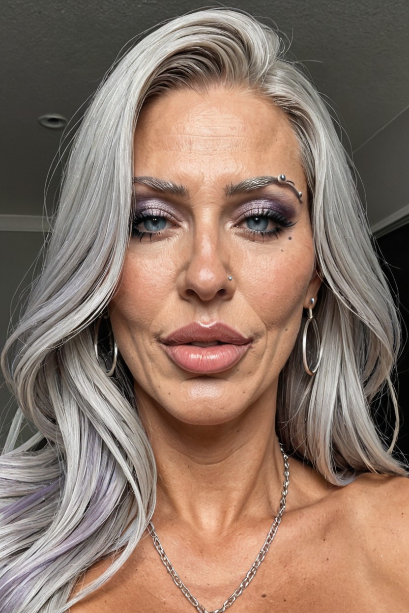 Front View, Feminine, Arched Eyebrows MILF AI Porn