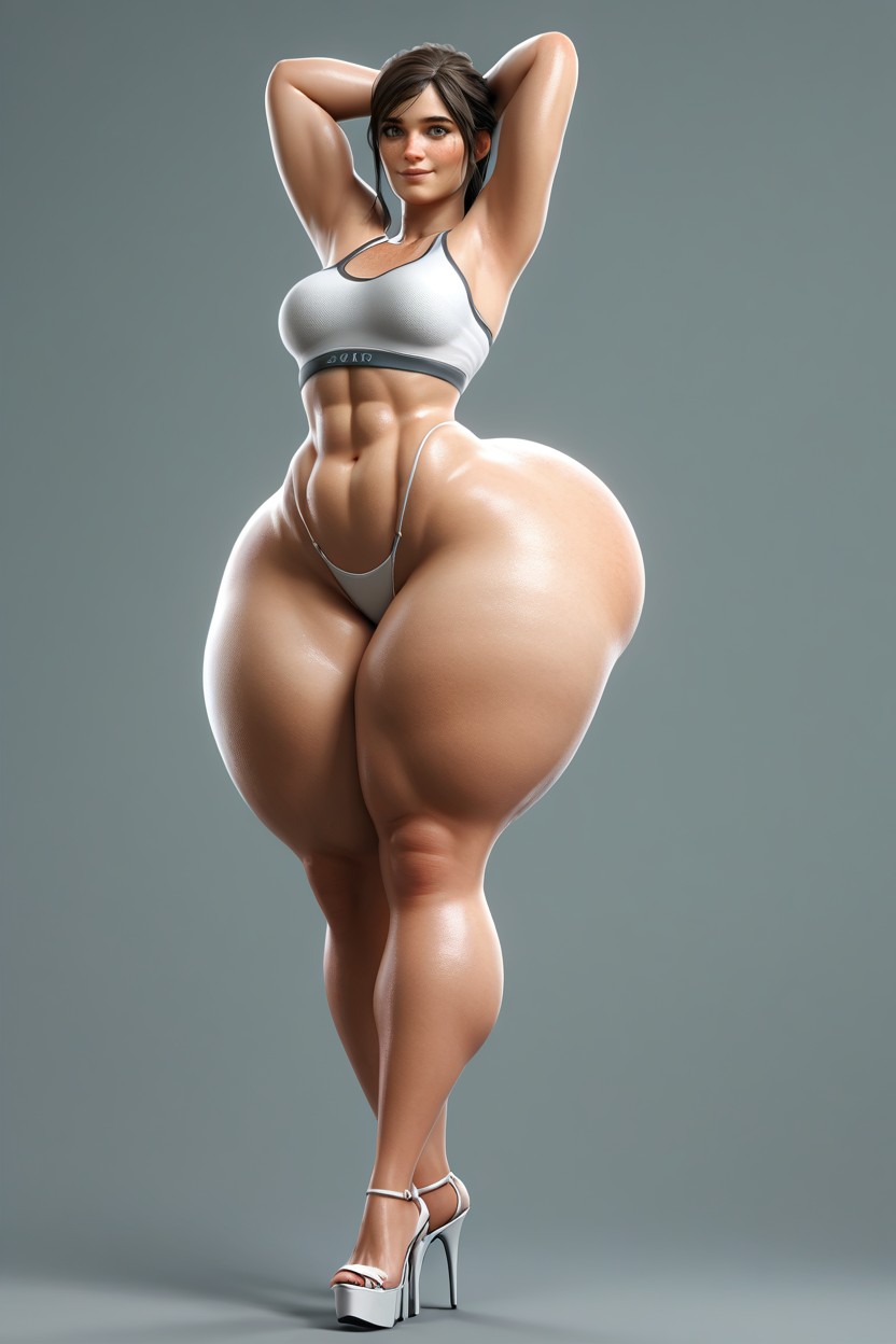 Front View, Very Curvy, + MILF AI Porn