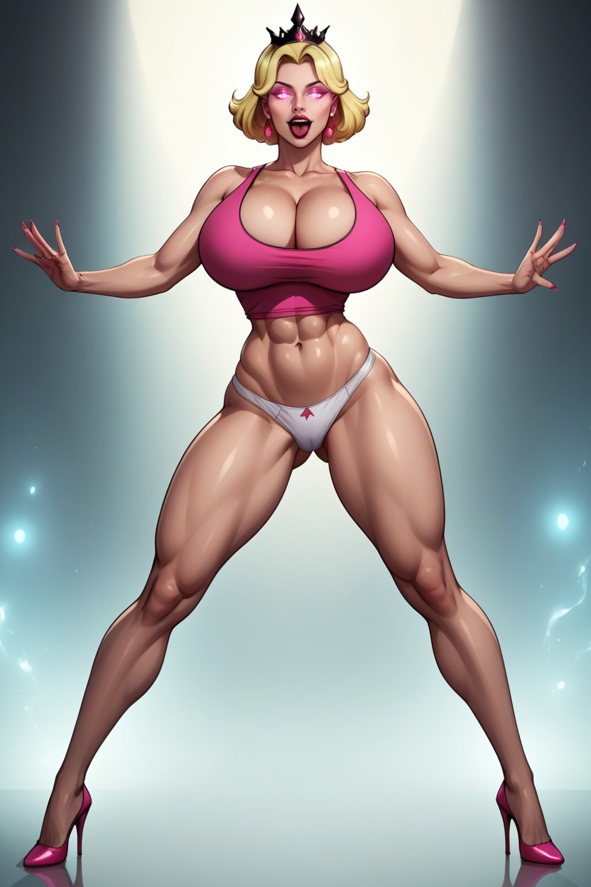 Ultra Realistic, Full Body Front View, Seductive Slutty Body MILF AI Porn