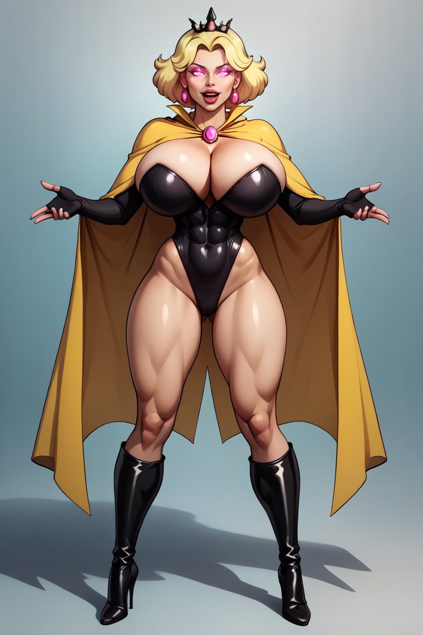 Dark Leotard, Slutmom, Oiled Skin MILF AI Porn