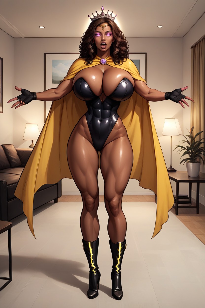 "rio Morales From Spider Man, Cleavage, Standing Fully Straight With Legs Spread Apart MILF AI Porn