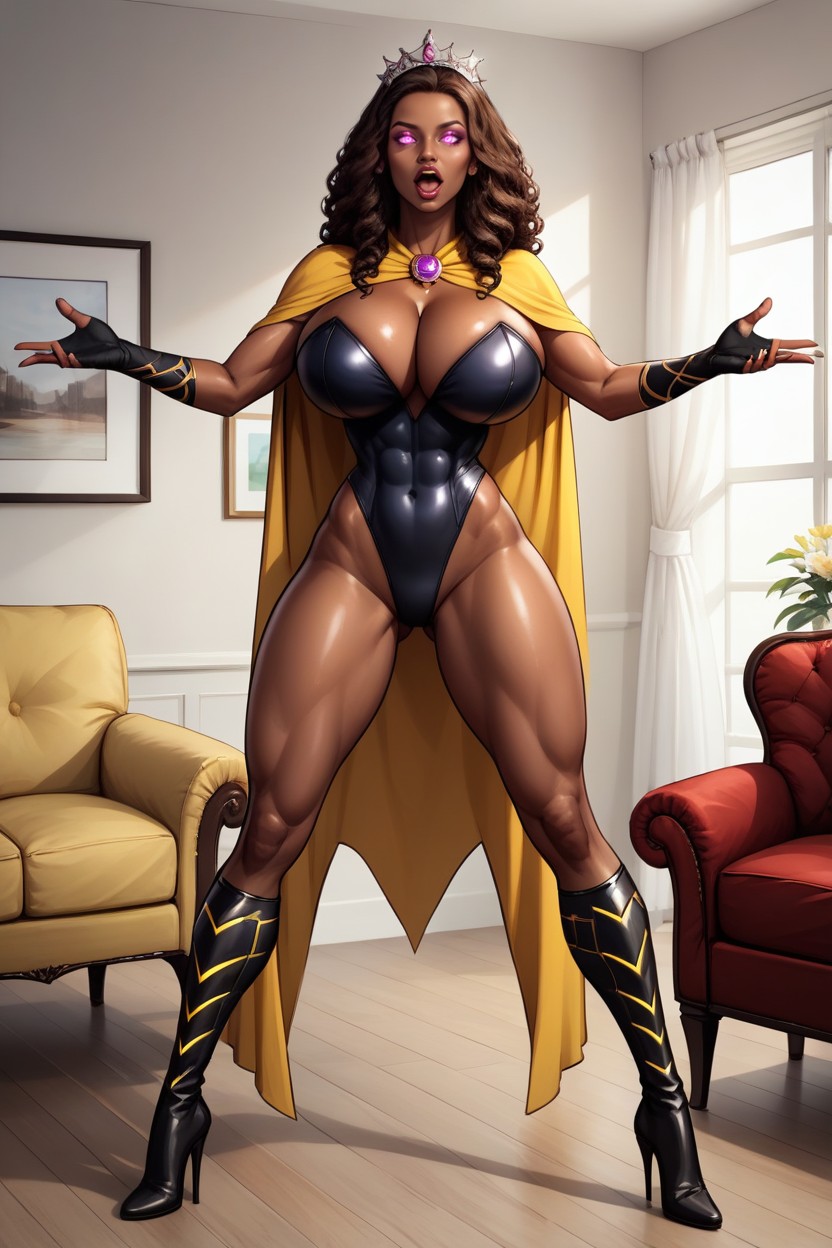 "rio Morales From Spider Man, Lots Of Cleavage, Curly MILF AI Porn