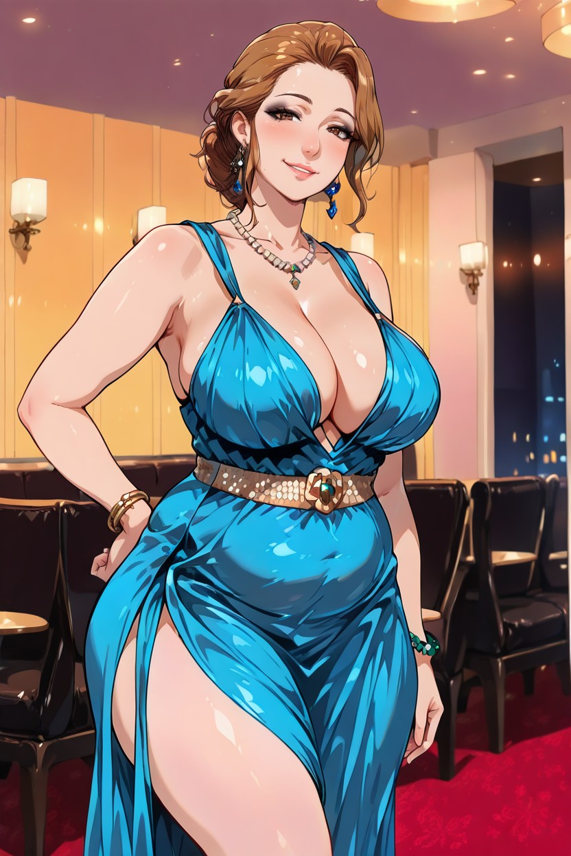 Form Fitting, Zou Dress, Smiling MILF AI Porn