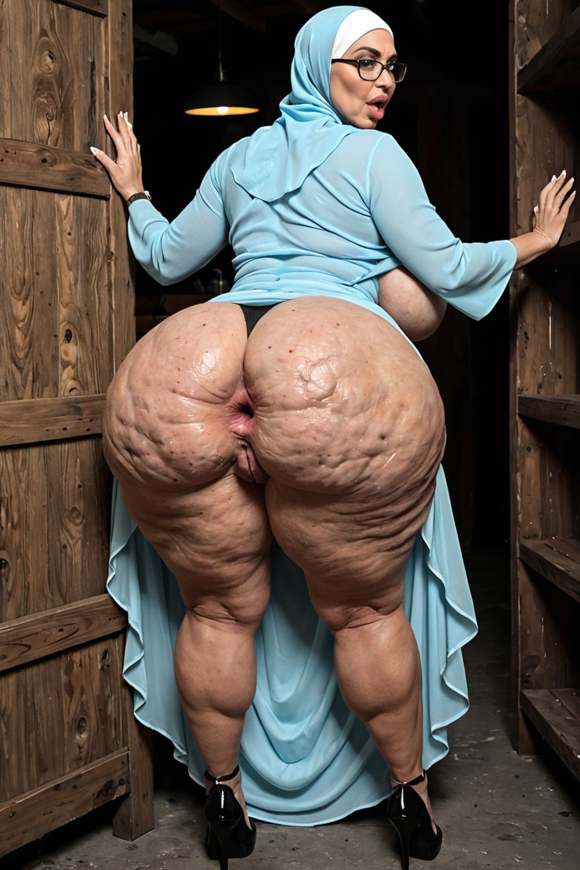 Veiny Cellulite Ass, Long Breast, Fully Clothed MILF AI Porn